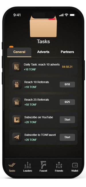 TON Faucet Task Completion